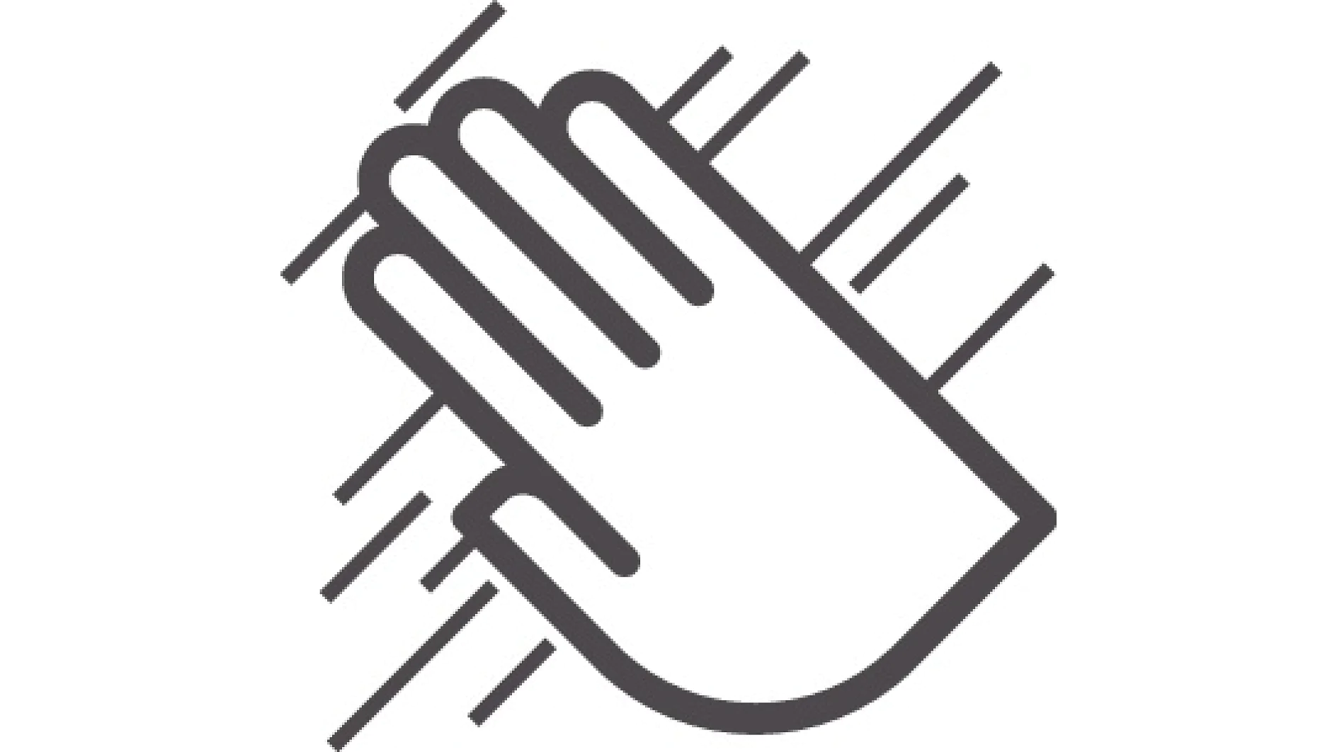 Illustration of a hand clapping, depicted with simple lines and shading. The hand is drawn in a minimalist style, with motion lines indicating movement associated with clapping. (This text has been generated by AI)